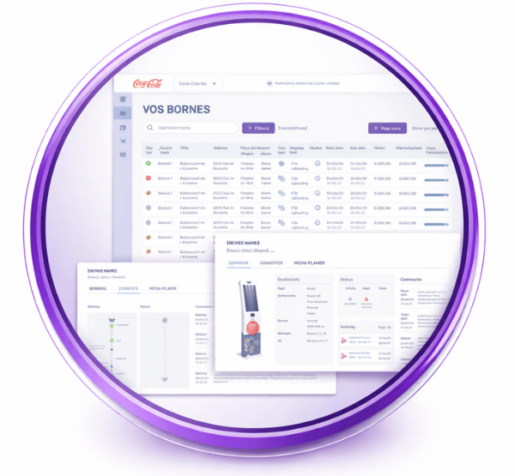 Dashboard Weezio pour la gestion des bornes interactives et le suivi des performances marketing et donn&eacute;es CRM